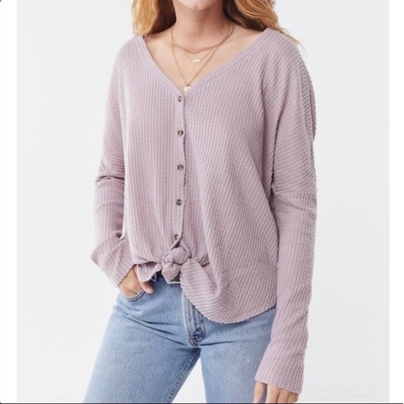 Urban Outfitters Out From Under Jojo Button Up Top - Picture 2 of 5